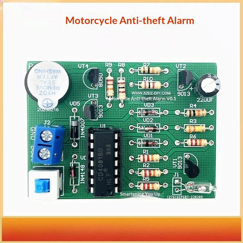 Diy Motorcycle Electronics - オートバイ振動防止盗難防止アラームDIYキット、電子溶接トレーニング練習用部品