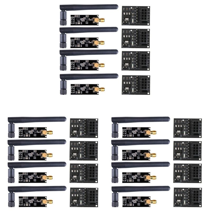 Nrf24L01 Module Wireless - 12 個 NRF24L01+PA+LNA ワイヤレスモジュール アンテナ付き 1100