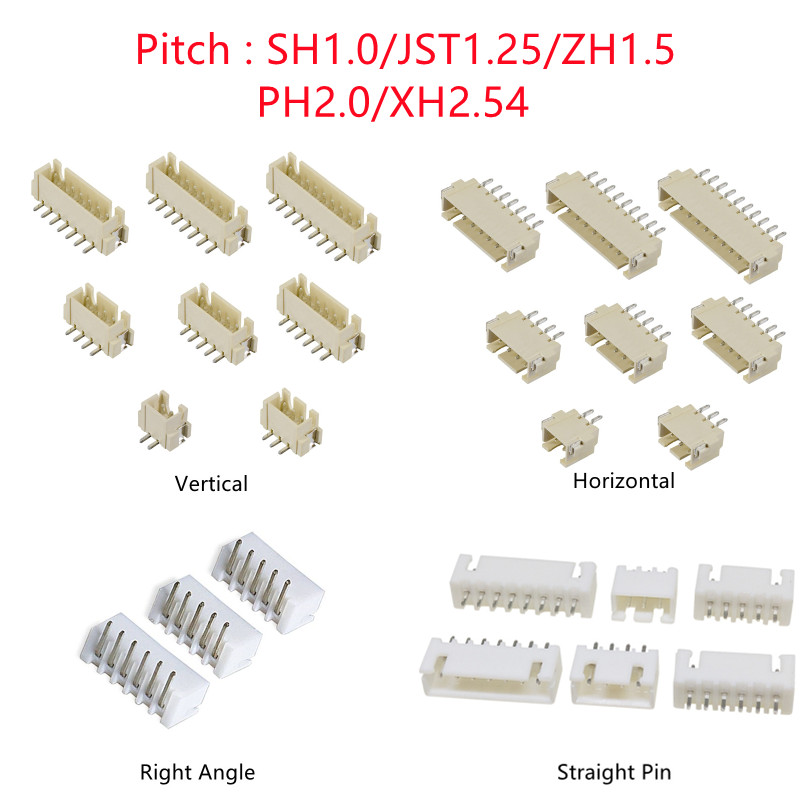 Male Female Header Pin - 10 個 SH/JST/ZH/PH/XH ピッチ 1.0 ミリメートル