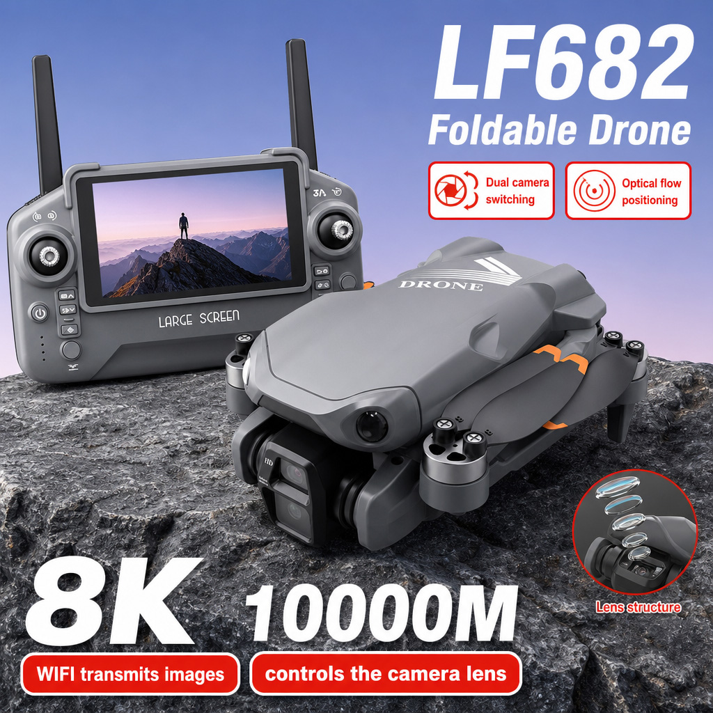 Diy Drone Electronics - 空撮写真 LF682 ドローン 8K HD デュアルカメラ