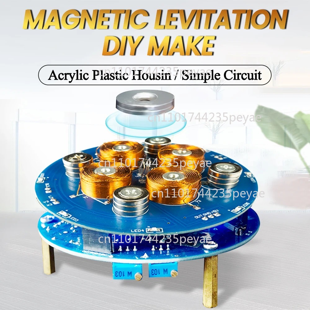 Diy Electronics Project Kit - DIY磁気浮上キット実験PCBはんだ付けプロジェクト実践はんだ付け組み立て 50G/150G負荷マグネット DIY電子キット