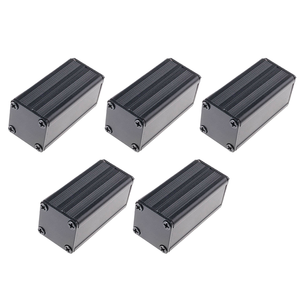 Diy Projects With Electronics - 電子プロジェクト用ブラックアルミニウムボックス、5個、diy、50x25x25mm