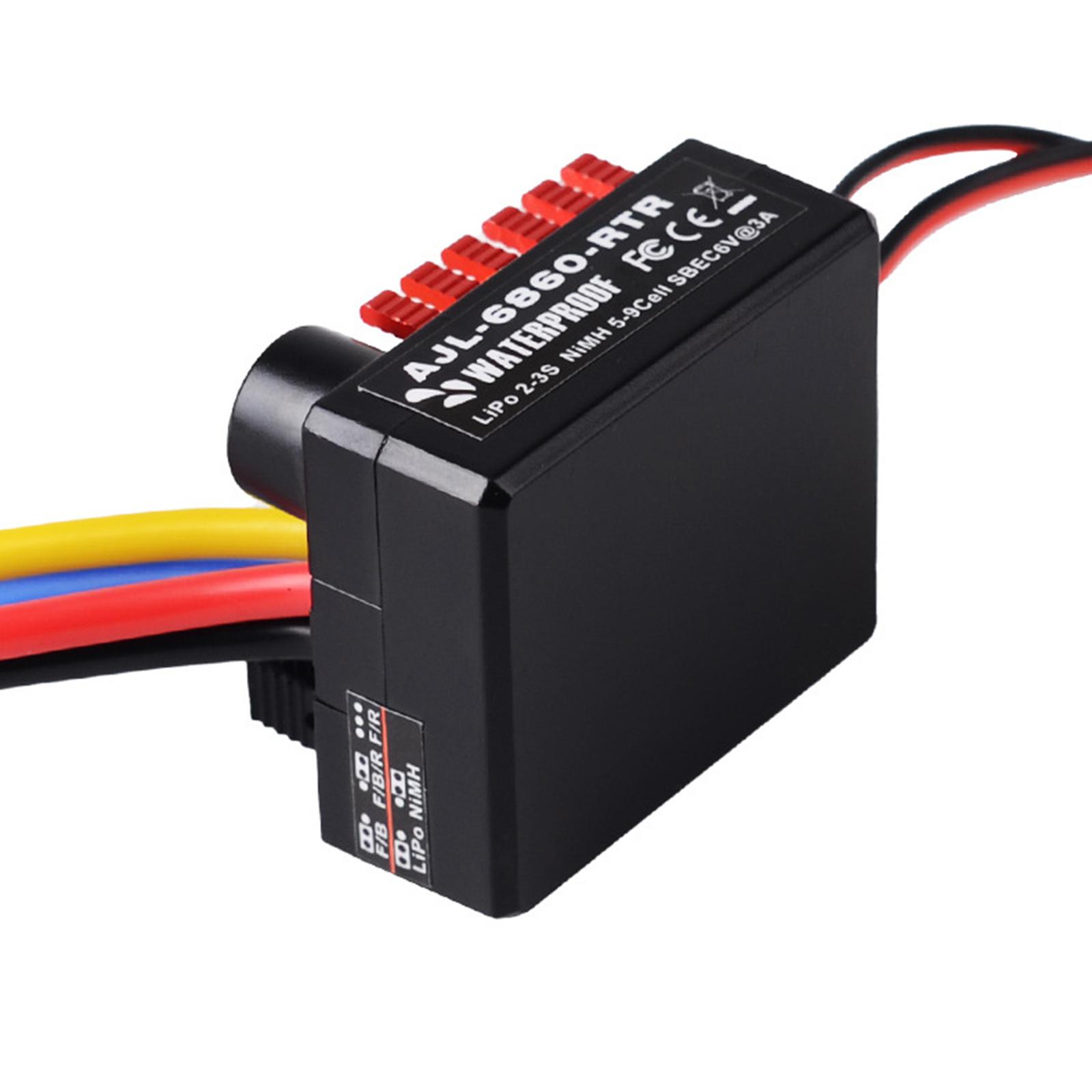 Diy Boat Electronics - 60A ブラシ付き電子スピードコントローラー電子速度レギュレーター DIY タンク 1/10 クローラーカーボートモデル