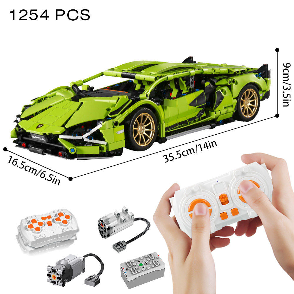 Diy Electronics For Adults - 子供のためのテクニカルレーシングスポーツカーモデルビルディングブロック,moc都市車両,スーパーカー,大人のおもちゃ,男の子,ギフト,1:14