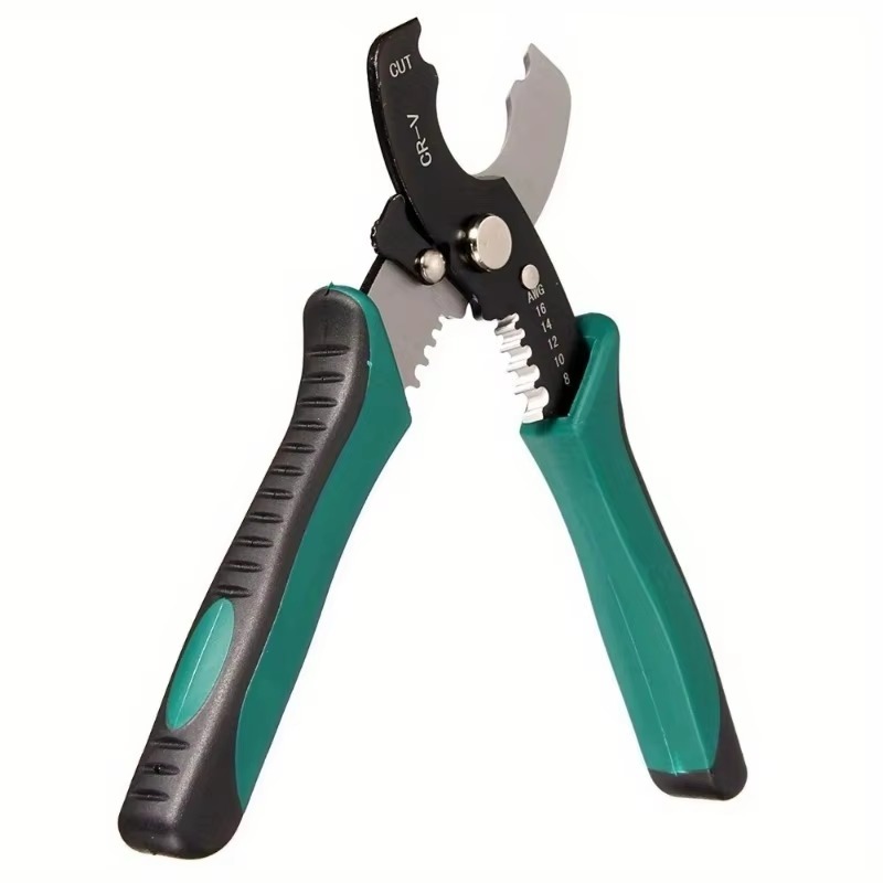 Wire Stripper Cutter - 電気技師・整備士向けオールインワンワイヤーストリッパー、ワイヤーストリッパーツール、ケーブルストリッパー、オートカッター、クリンパー、8インチ、人気商品