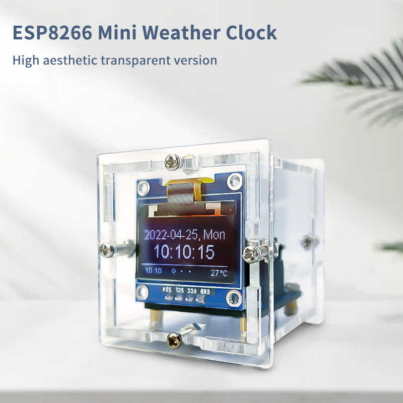 ESP8266 ミニ天気時計キット DIY はんだ付けプロジ - Diy Electronics Project Kit のレビューと価格