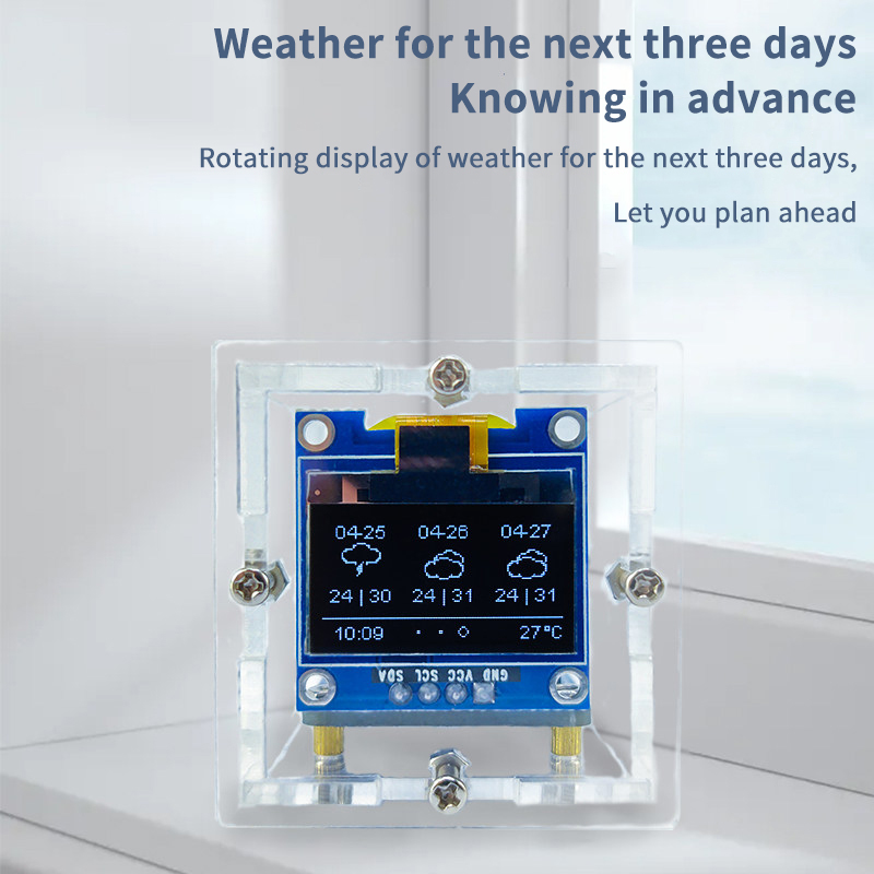 ESP8266 ミニ天気時計キット DIY はんだ付けプロジ - Diy Electronics Project Kit のレビューと価格