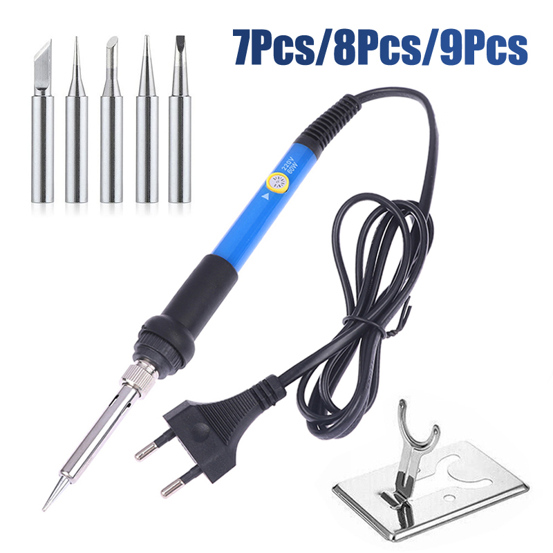 温度調節可能 220V 60W 電気はんだごてキット はんだ - Diy Electronics Tools のレビューと価格
