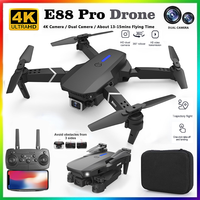 2026年新型 E88 プロ仕様 HD 4K RCドローン  - Diy Drone Electronics のレビューと価格