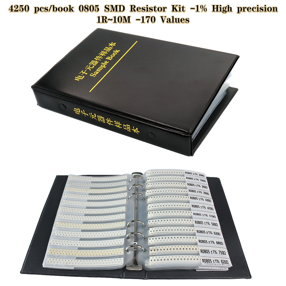 4250 個 0805 SMD 抵抗ブックキット 1% 高精 - Diy Electronics Book のレビューと価格