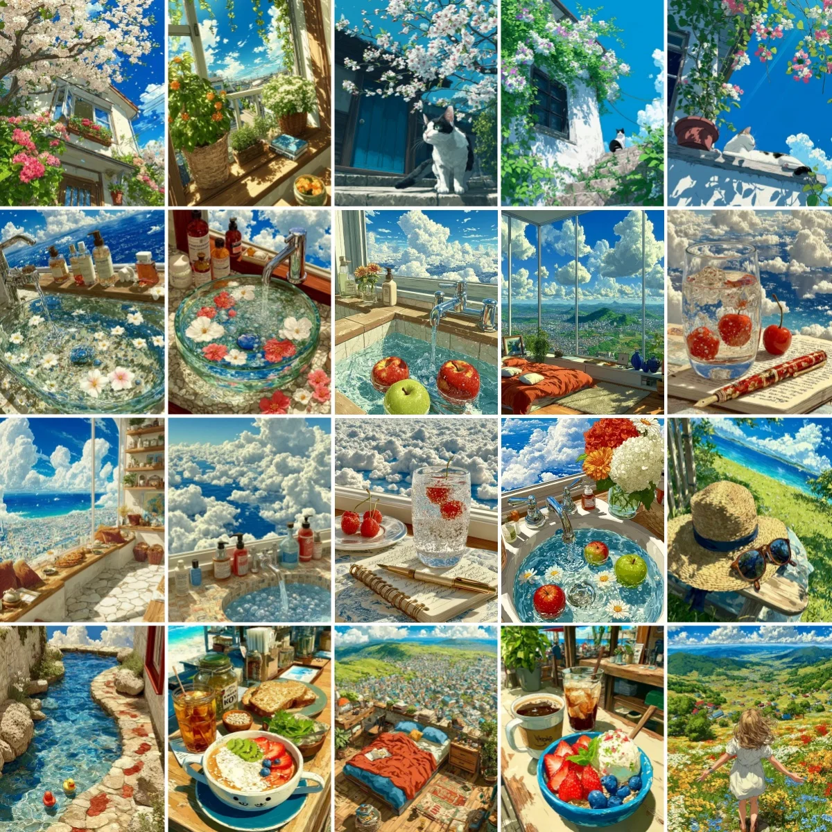 新鮮な風景デジタル油絵DIYキット手描き油絵フレームレスデジ - Diy Elektronik のレビューと価格