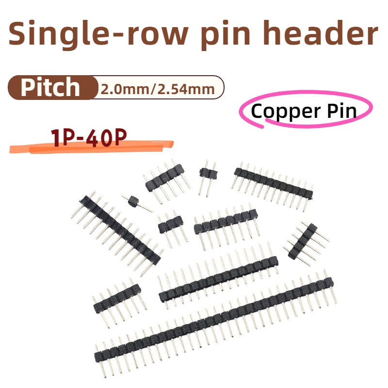 10 個、2.54 ミリメートルピッチシングル/デュアル列ピ - Male Female Header Pin のレビューと価格