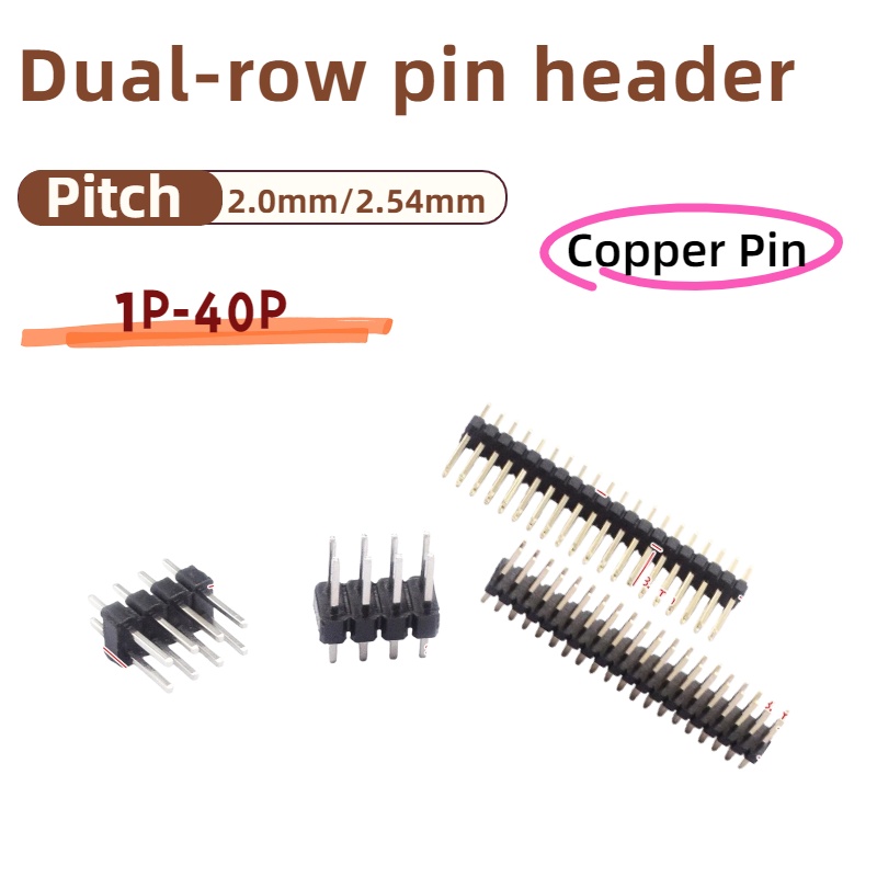 10 個、2.54 ミリメートルピッチシングル/デュアル列ピ - Male Female Header Pin のレビューと価格