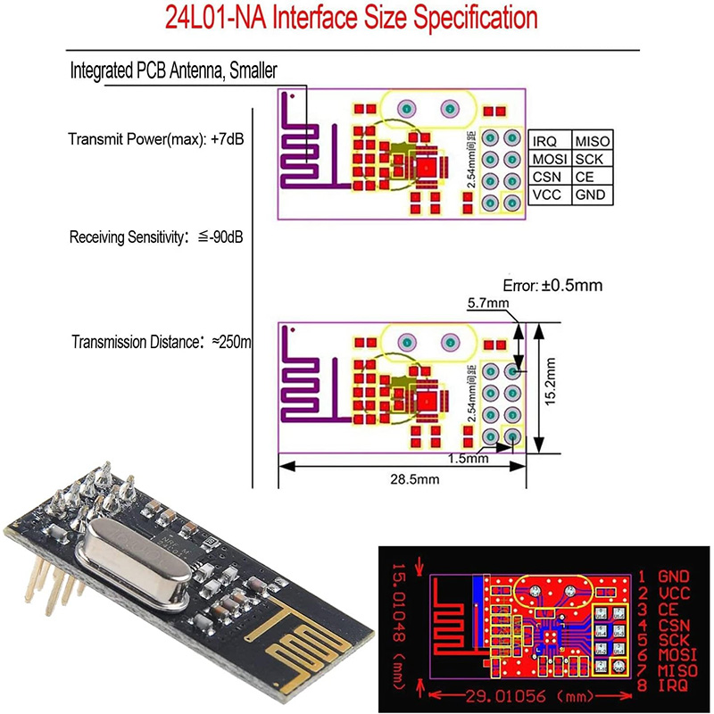 ワイヤレスデータ転送モジュールnrf24l01 + 2.4g - Nrf24L01 Module Wireless のレビューと価格