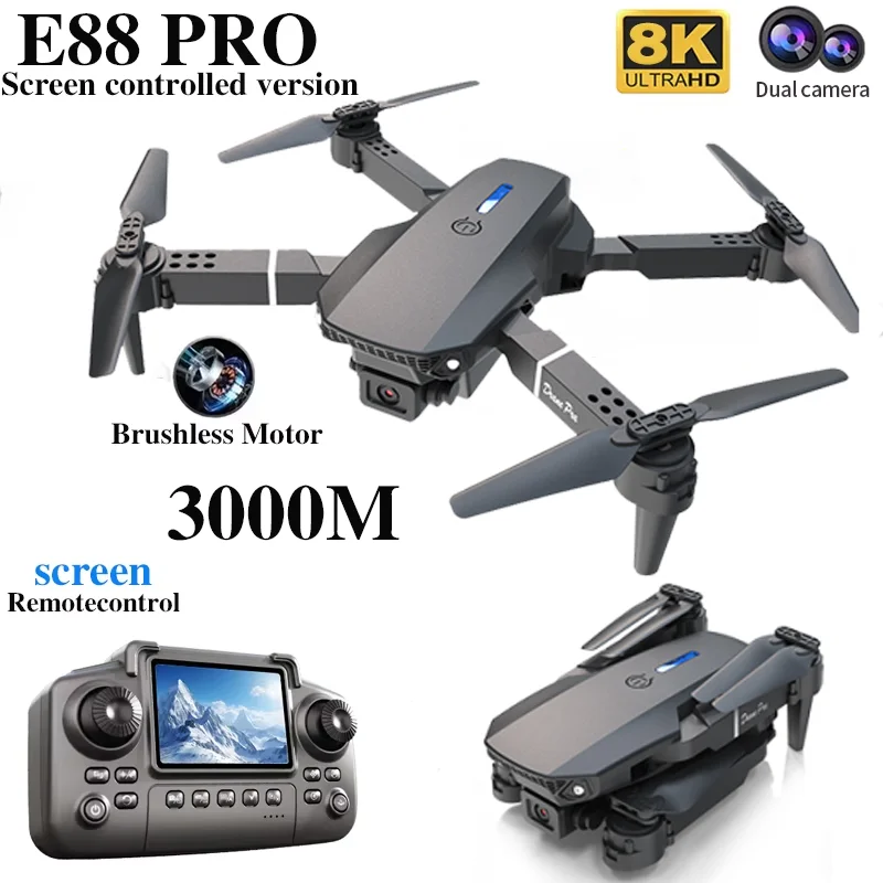 プロフェッショナル E88 プロドローン スクリーン付き 8 - Diy Drone Electronics のレビューと価格