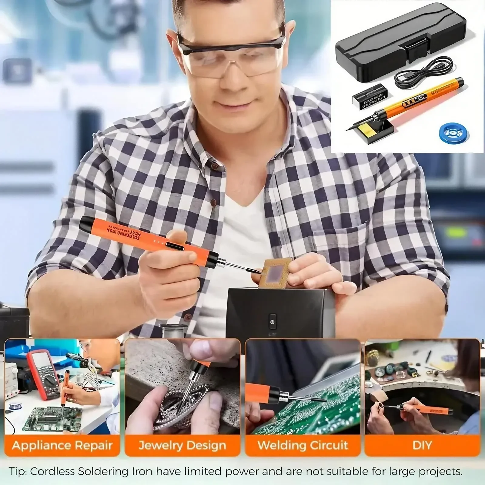 精密充電式ミニはんだごて、温度調節可能、電気DIY電子修理は - Diy Drone Electronics Kit のレビューと価格