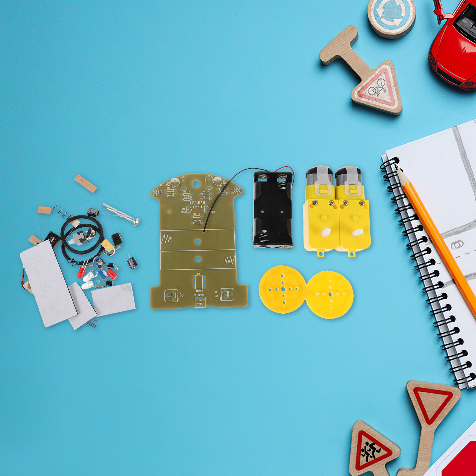 初心者向けラインフォローロボットカーキット 1セット STE - Diy Electronics Project Kit のレビューと価格