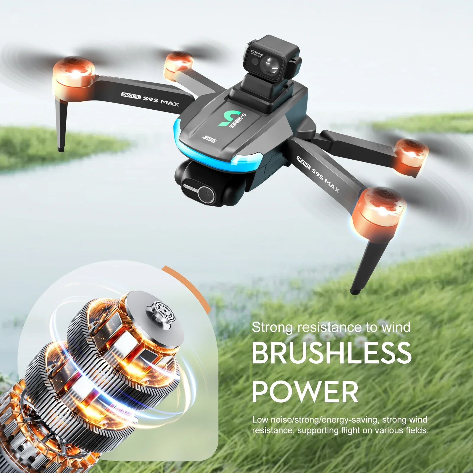 新しい S9S MAX ミニドローン 4K 2 軸 PTZ  - Diy Drone Electronics のレビューと価格