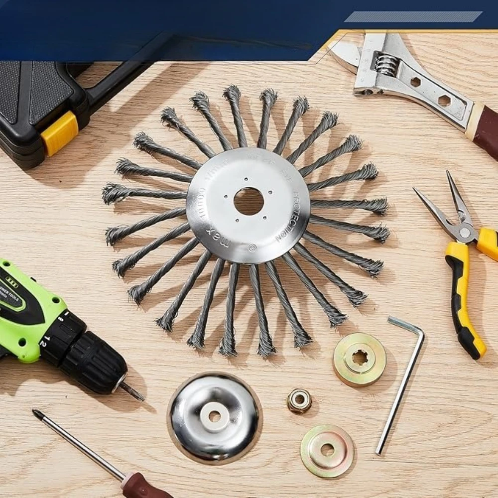 4/6/10インチスチールワイヤーブラシトリマーヘッド、雑草 - Wire Stripper Cutter のレビューと価格