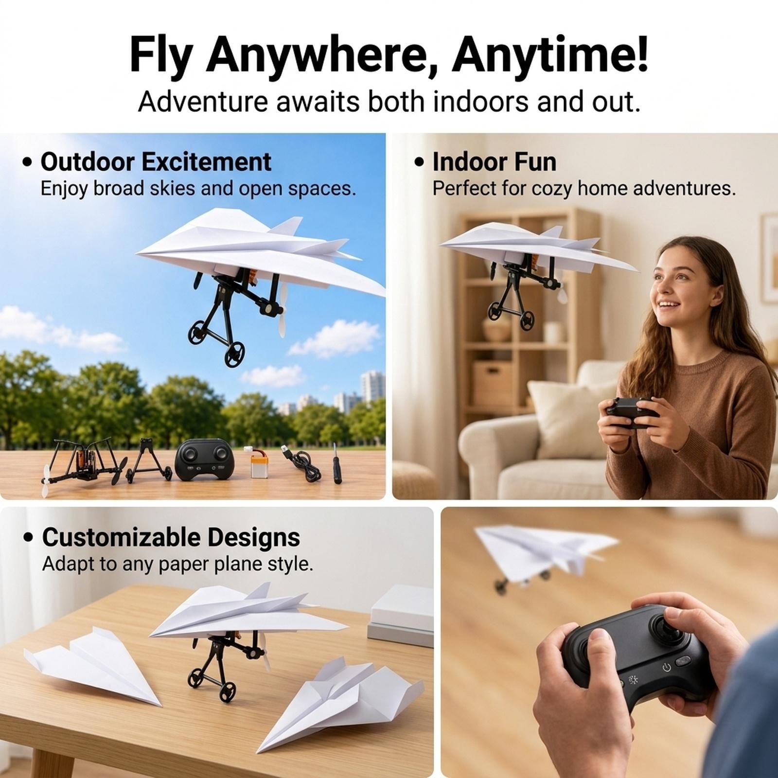 ミニRC飛行機DIYキット ABS素材 電子リモコン 紙飛行 - Diy Electronics Project Kit のレビューと価格