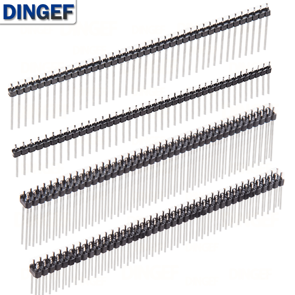 10個入り シングル/ダブル列 オス型 1x40P/2x40 - Male Female Header Pin のレビューと価格