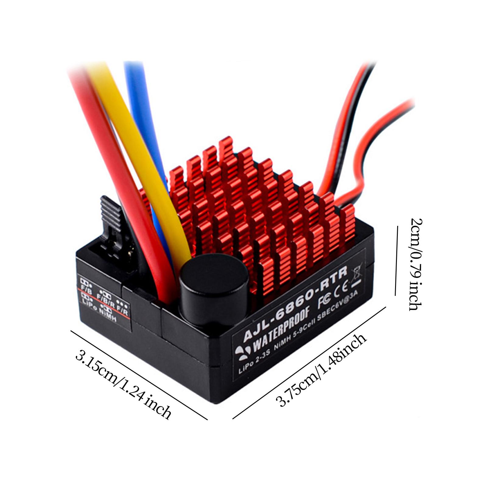 60A ブラシ付き電子スピードコントローラー電子速度レギュレ - Diy Boat Electronics のレビューと価格