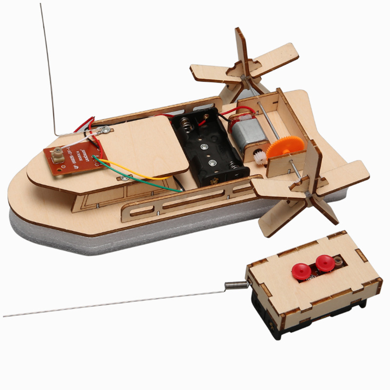 子供のためのリモコン付き木製rcボート,手作りのビルディング - Diy Boat Electronics のレビューと価格