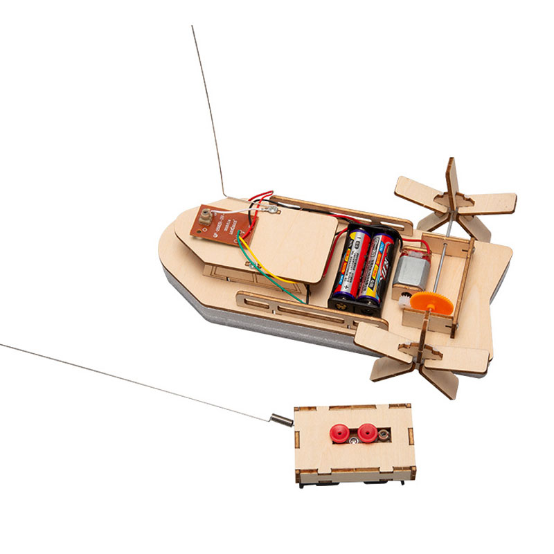 子供のためのリモコン付き木製rcボート,手作りのビルディング - Diy Boat Electronics のレビューと価格