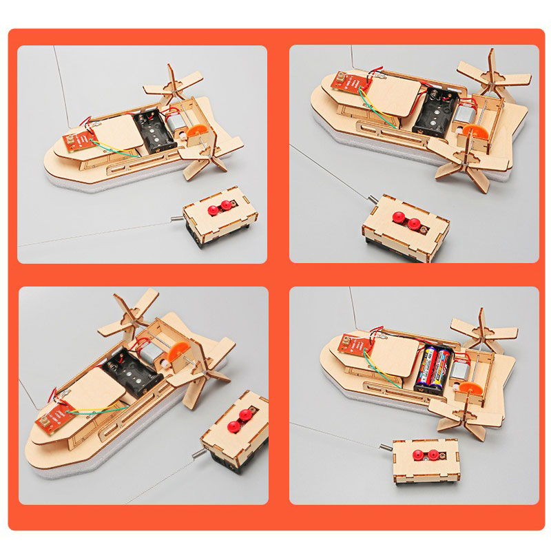 子供のためのリモコン付き木製rcボート,手作りのビルディング - Diy Boat Electronics のレビューと価格