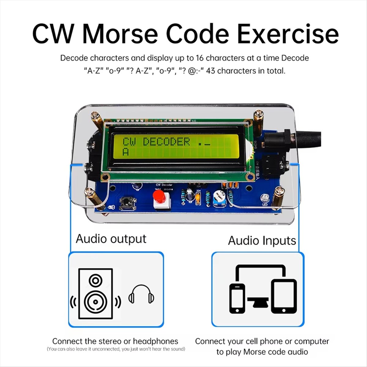 HDL DC9V CW モールス信号デコーダー回路基板溶接練 - Diy Electronics Audio のレビューと価格