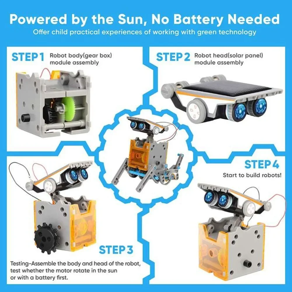 13 in 1 ソーラーロボット科学キット DIY ビルディ - Diy Elektronik のレビューと価格