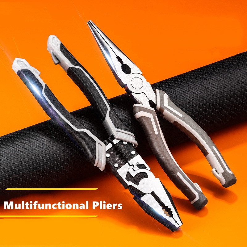 ユニバーサル多機能斜めペンチニードルノーズプライヤーモーター - Wire Stripper Cutter のレビューと価格