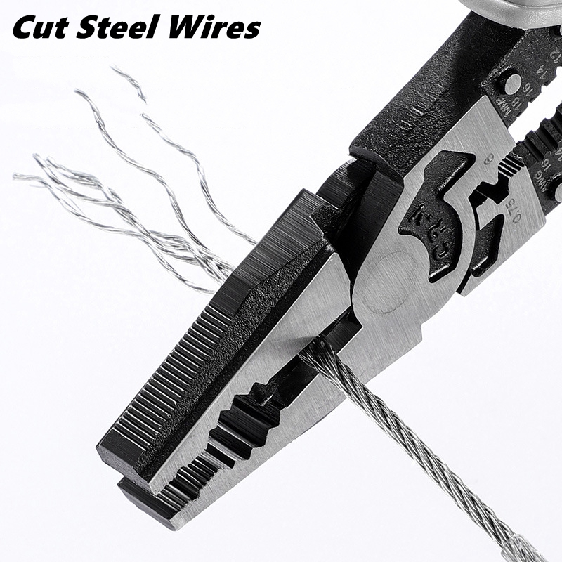 ユニバーサル多機能斜めペンチニードルノーズプライヤーモーター - Wire Stripper Cutter のレビューと価格