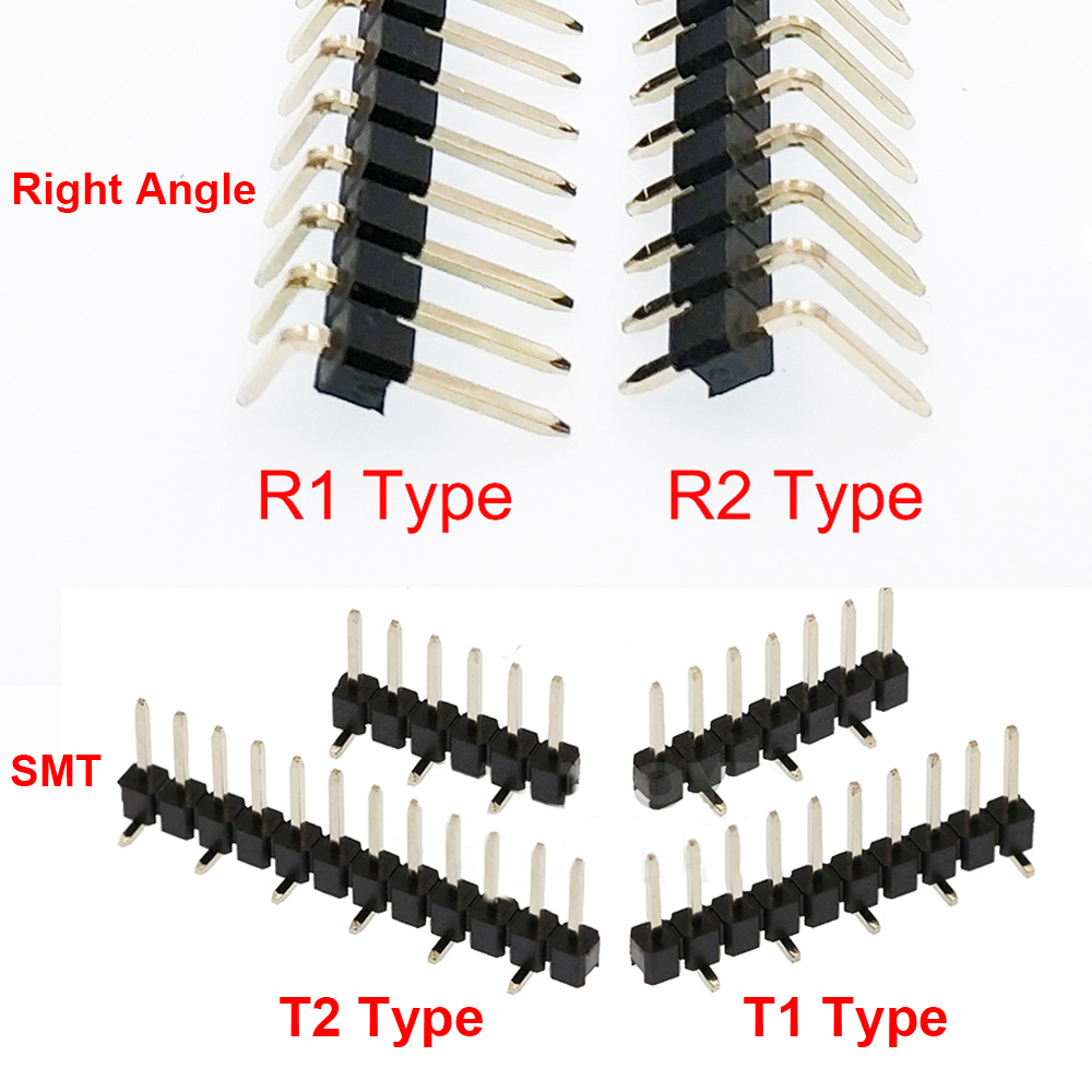 単一のローブレーカR1x40p,100個,2.54mm,右ア - Male Female Header Pin のレビューと価格